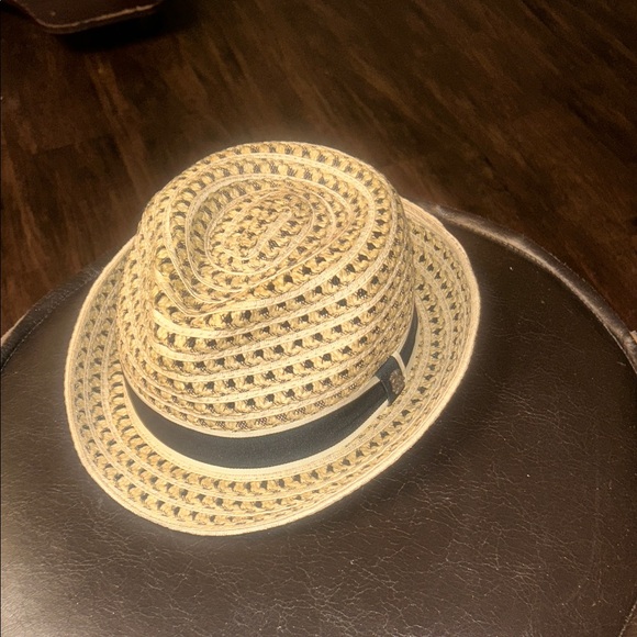 Tommy Bahama Other - Tommy Bahama Tan Woven Hat with Black Details